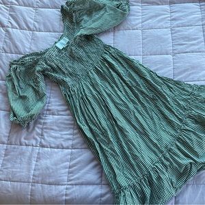 Hill House - The Louisa Nap Dress in Emerald Gingham XL